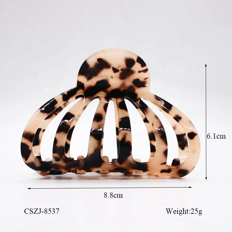 Strong korean big hair claw clip cellulose acetate hair claw for thick hair