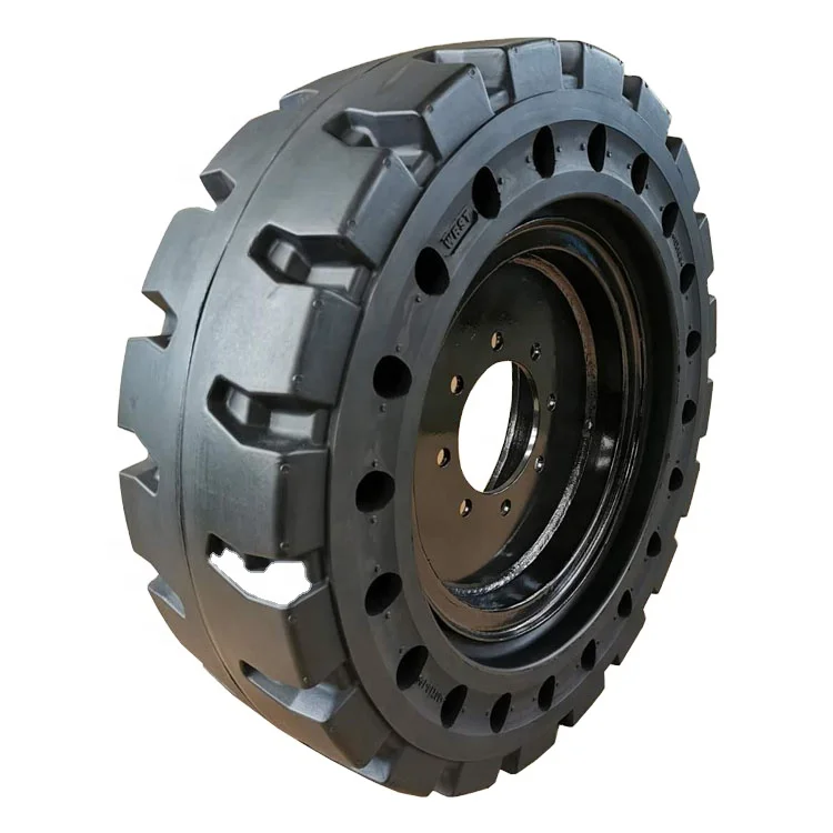 

Hot sale 9.00-20 solid tire with 7.00/7/50 rim for forklifts heavy load vehicle