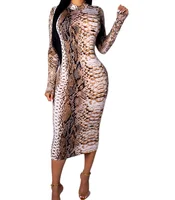 

2019 new European and American women's Printed Dress eBay Amazon cross border popular long dress