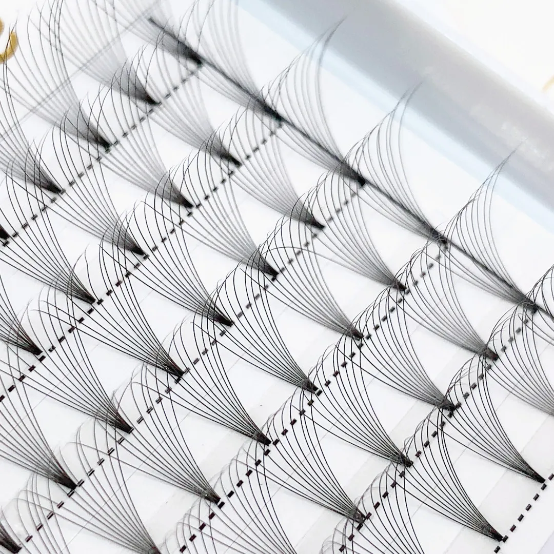 

10d 0.03 0.05 0.07 korean heat bonded premade fans private label mega premade volume fans eyelashes extension