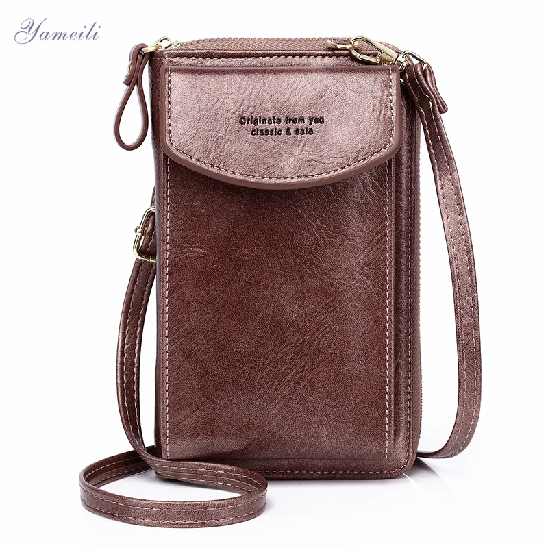 

2021 hot sale Minimalist small card phone girls sling bag for apple iphone