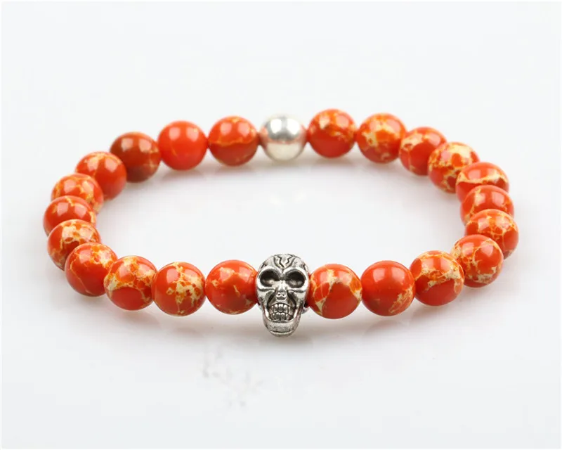 

a popular gadgety with Bracelets orange Jade Beads Trending Gemstone Charm Women Bracelet Wholesales, Picture