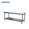 Customized Mobile Commercial Kitchen equipment three Tiers Stainless Steel food preparation Work Table