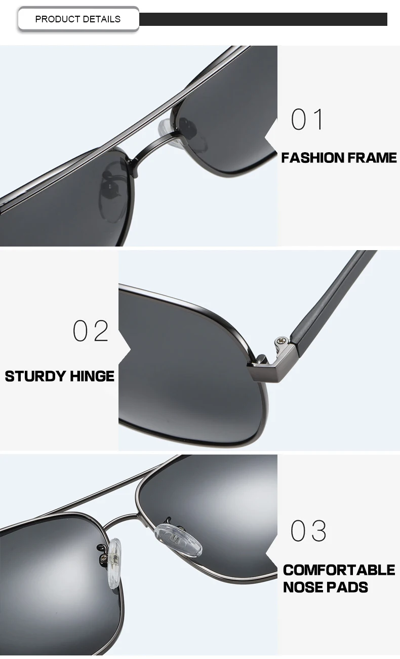 New Fashion Square Frame Sunglasses 100% UV Protection Male Eyewear