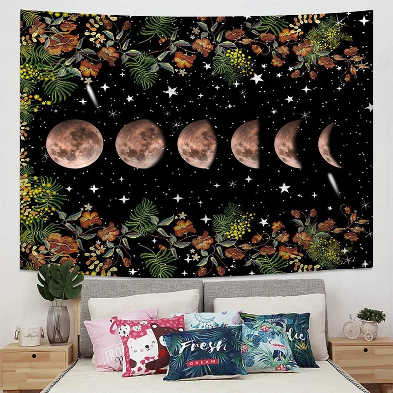 

Home bedroom bedside decoration hanging cloth wall blanket rectangular tapestry custom, Picture shows