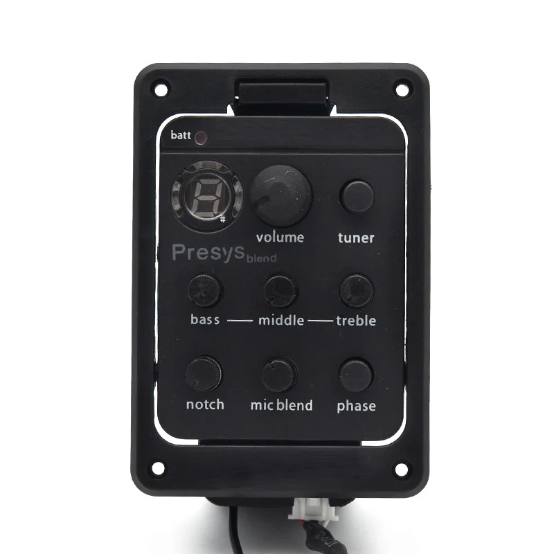 

4-Band EQ Equalizer Acoustic Guitar Preamp Piezo Pickup Guitar Tuner with Mic Beat Board