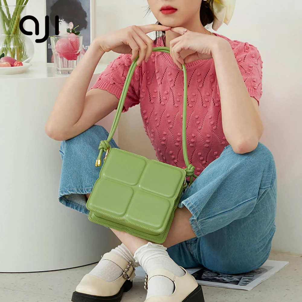 

Aji Wholesale Women Crossbody Bag Outdoor Fashion PU Leather hand bags Causal Ladies Shoulder Tote Handbag, White/ green/yellow/ customize