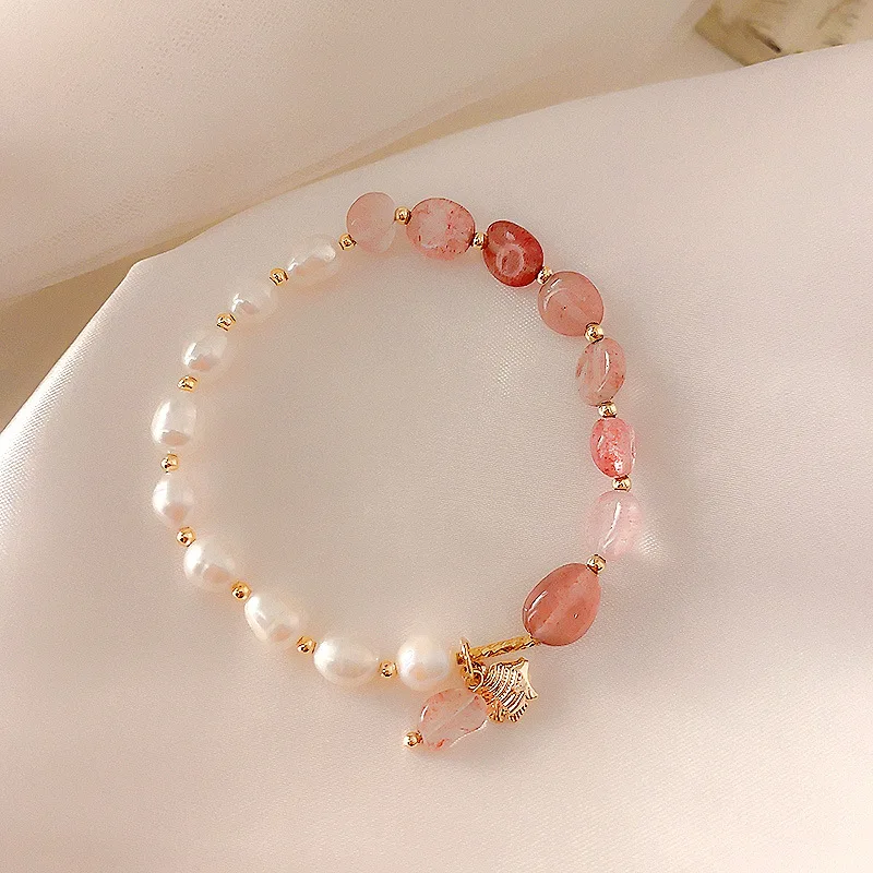 

trendy jewelry fashion purple crystal fresh water pearl bracelets and charms