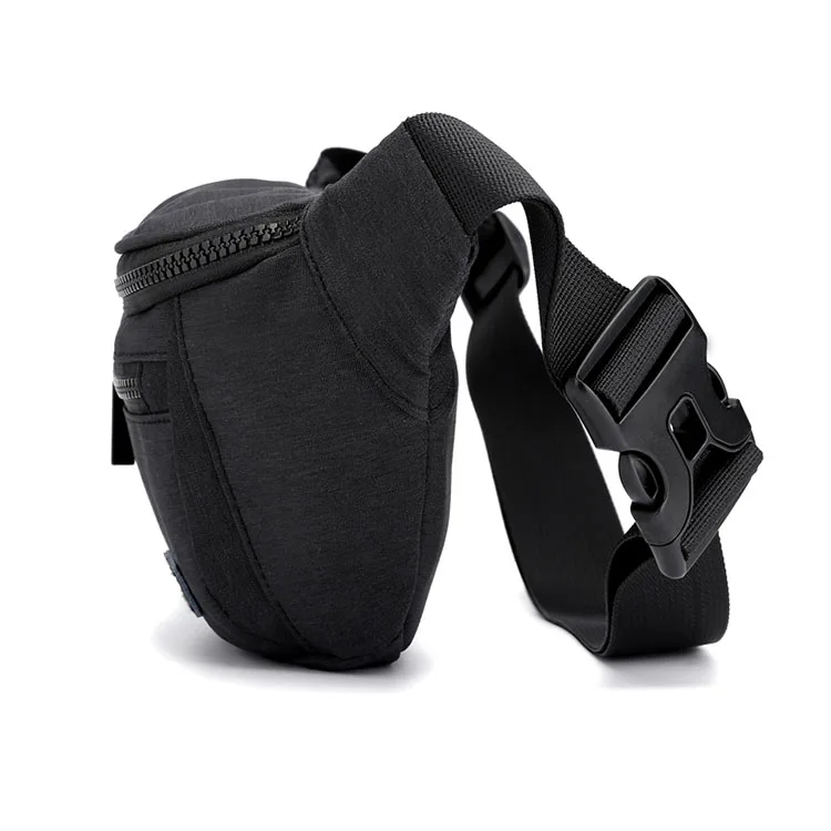 
Custom logo waterproof travel black fanny pack waist Bag 