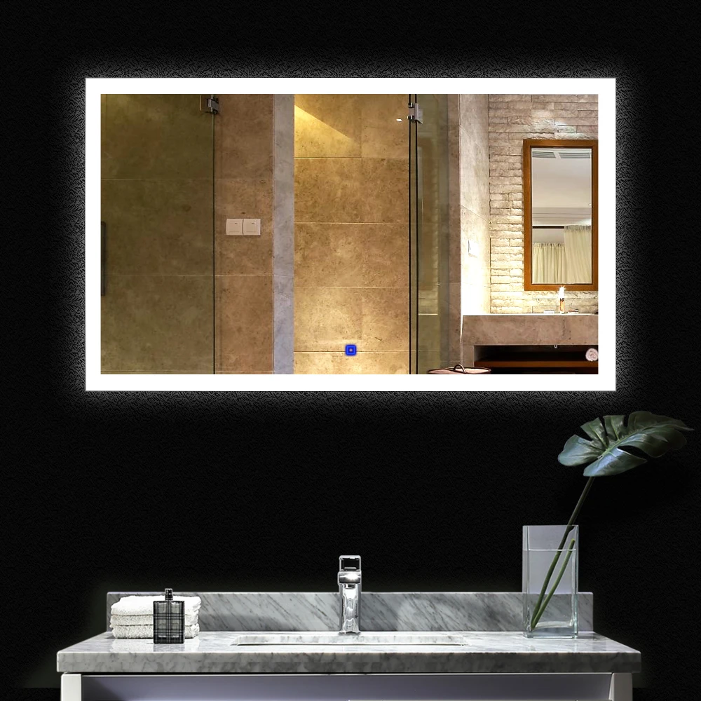 Led Lighted Bathroom Touch Screen Smart Mirror Price With Bluetooth/clock/temperature