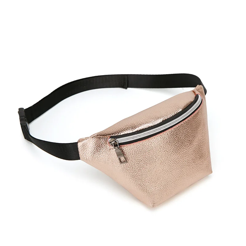 Casual Waist Bag for Women Alligator Leather Fanny Pack Phone Pouch Chest Packs Ladies Wide Strap Belt Bag Female Crossbody Flap
