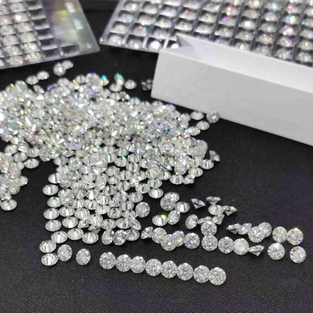 

Bulk small sizes 1.1mm 1.3mm 1.5mm DEF color VVS1 clarity loose moissanite lab diamond price per carat wholesale