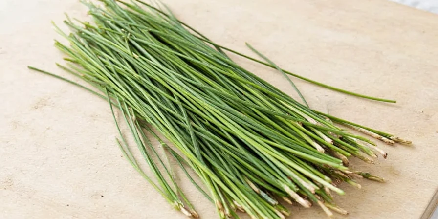 Dry chives stored in labeled glass jars