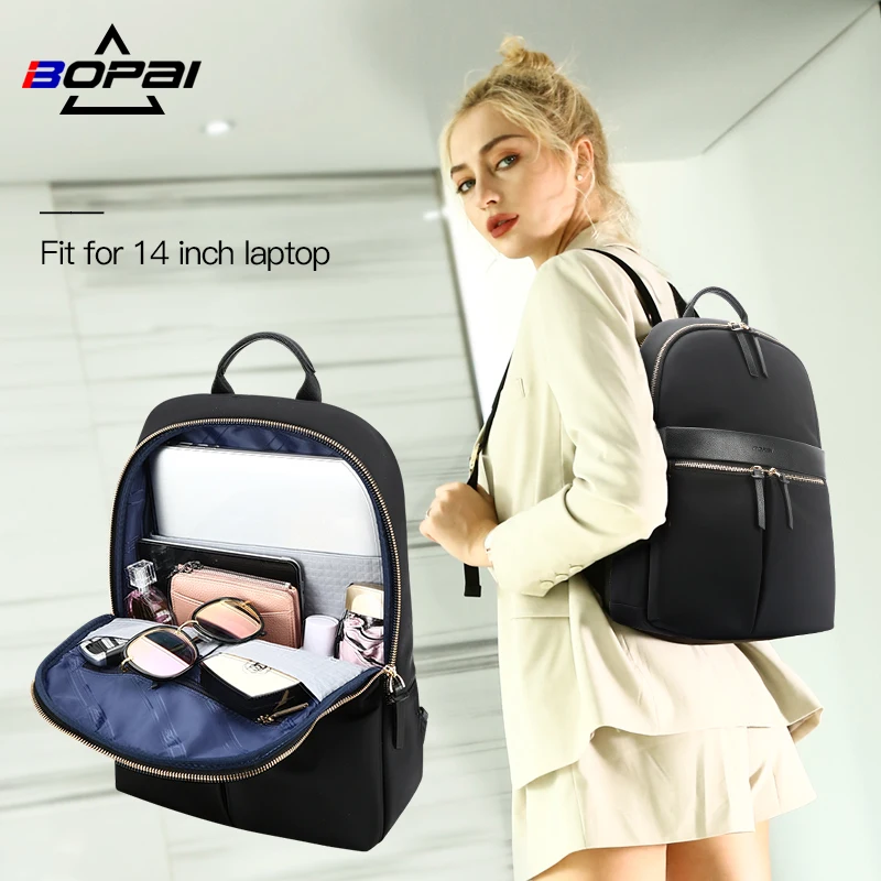 

Bopai new travel office waterproof fashion casual bag 14 inch laptop back pack ladies business bagpack preppy women backpack