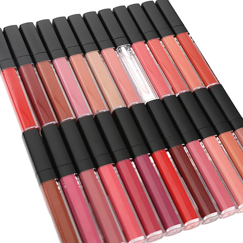 

24 Color NO Logo Lipstick Custom Lip Gloss Long Lasting Liquid Lipstick Waterproof Velvet Nude Matte 24 color liquid Lipstick