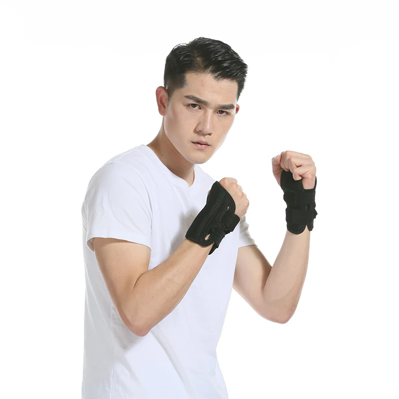 

Hot Sale Breathable Pain Relief Wrist Support Band Adjustable Wrist Wraps For Sports Fitness, Black
