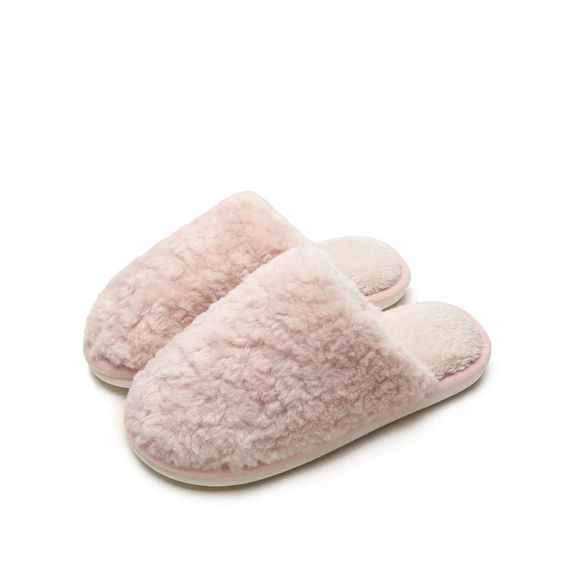 

Factory Supply Attractive Price House Shoes Slides Furry Bedroom Plush Slippers for Women, Solid color