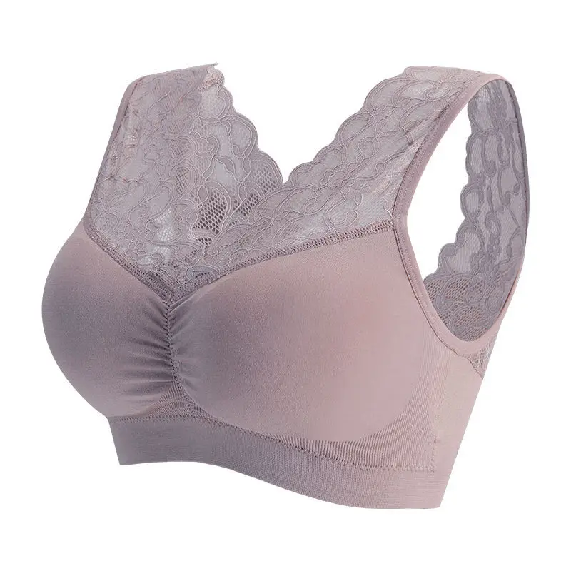 

Soutien-gorge Taille Plus Solid Color Sports Yoga Comfortable Lace Lingerie Sexy Sexi Gril Bra Seamless Underwear