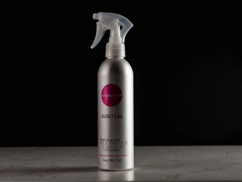 Magnesium spray bottle stored in cool dark place