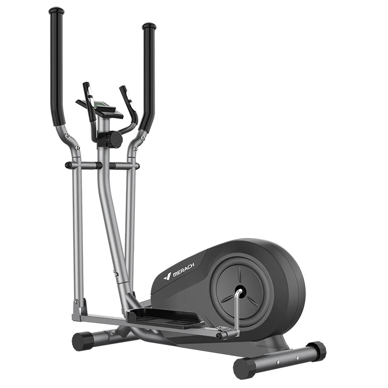 

MERACH fitness mute elliptical cross trainer cardio building elliptical trainer machine, Gray,white