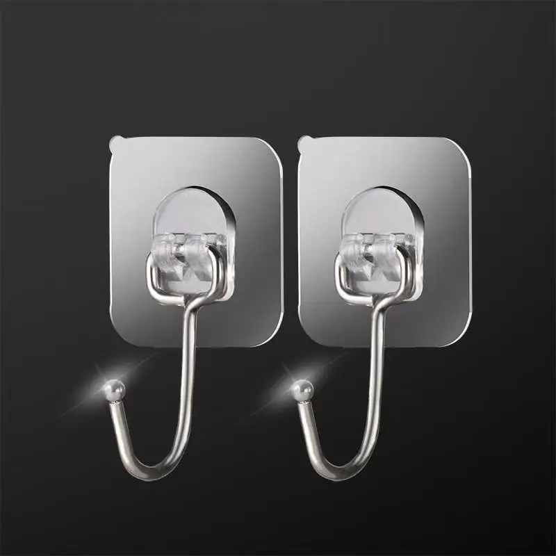 

Strong transparent hook adhesive sticker wall hook load-bearing sucker kitchen traceless hook