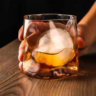 

Samyo Old Fashioned Whiskey Glasses Colorful Rock Glasses Thick Twisted Whiskey Tumbler Glass for Scotch Bourbon, Customized