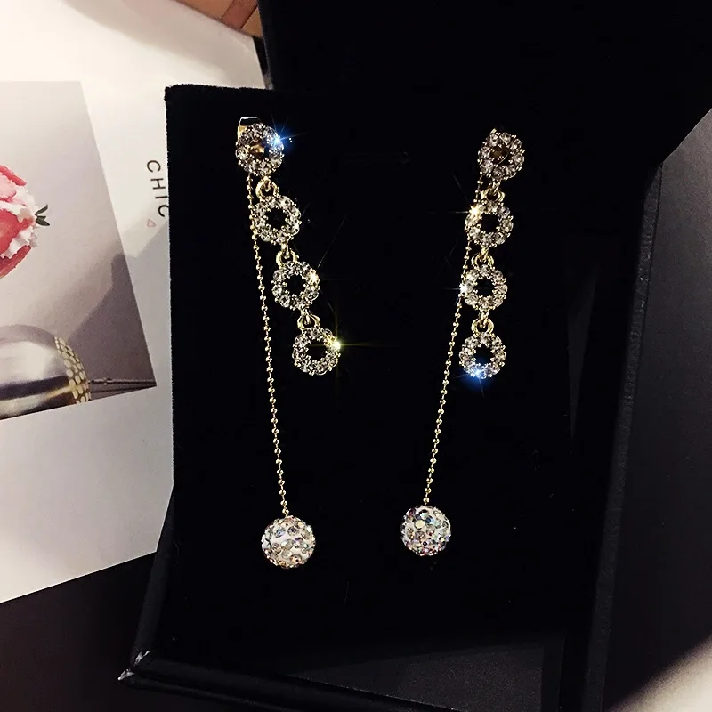 

fashion trendy crystal the year 2021 glitter earrings
