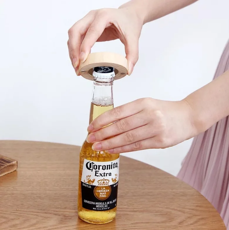

Wood Bottle Opener Magnet Wood Magnetic Bottle Opener