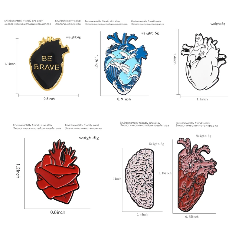 
QIHE 19style Anatomical Heart Enamel Pins Medical Anatomy Brooch Heart Neurology Pins for Doctor and Nurse Bags Badge Lapel Pins QIHE 19style Anatomical Heart Enamel Pins Medical Anatomy Brooch Heart Neurology Pins for Doctor and Nurse Bags Badge Lapel P