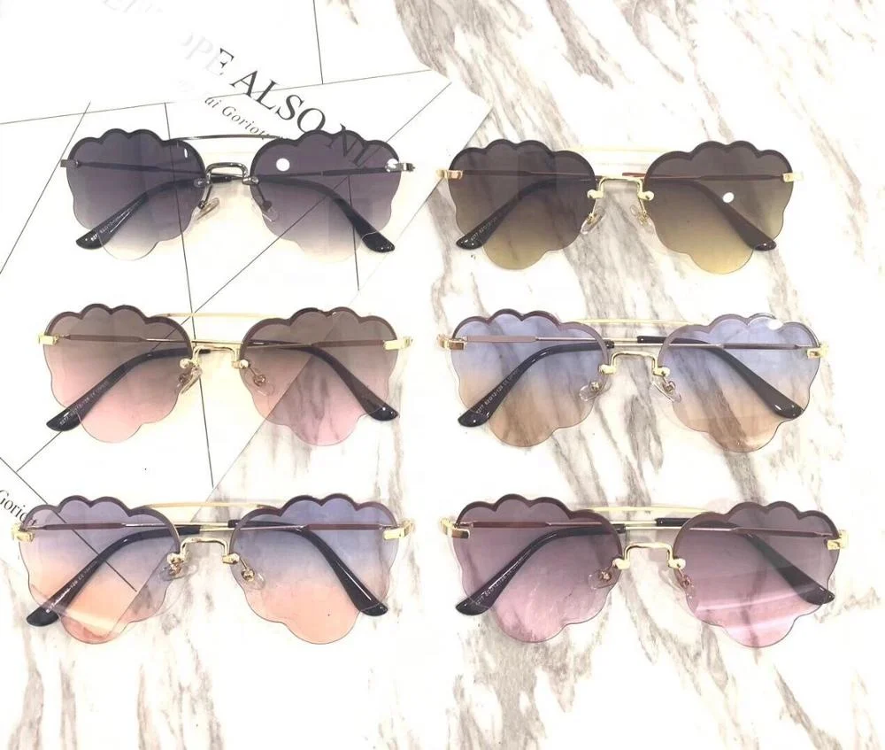 

2019 Copper Frame Popular Street Top Quality Unisex Metal Waving Flowers Sunglasses, Custom colors