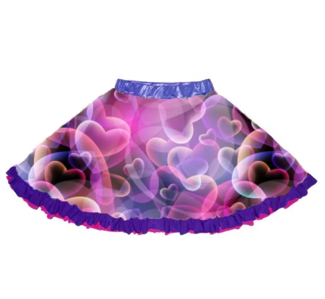 

Hot sale Valentine baby girl Frill short skirt fashion printed short skirt girl Lovely short skirt kids boutique clothing, Picture shows