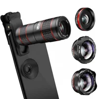 

Aipaxal 5 in 1 Phone Camera lens Kit 12X Vari-focal ZoomTelescope Telephoto Lens Mobile Phone Camera Lenses For iPhone