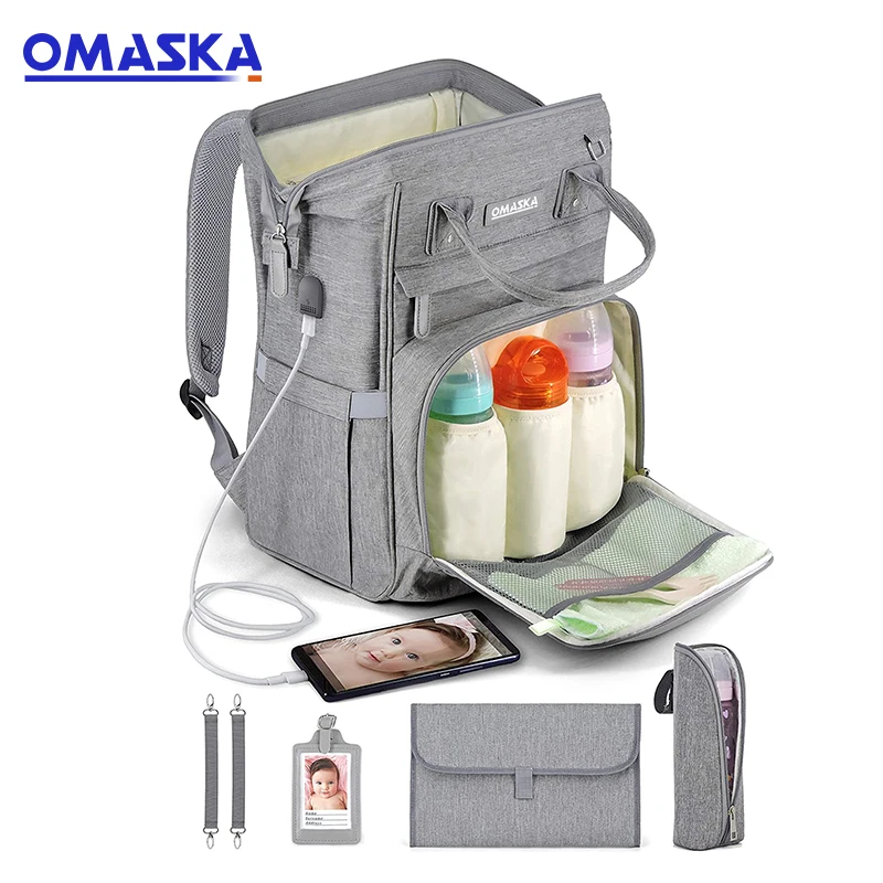 

OMASKA large travel elegant custom multifunctional new universal baby stroller changing bag baby diaper mom bag backpack, Customized colors