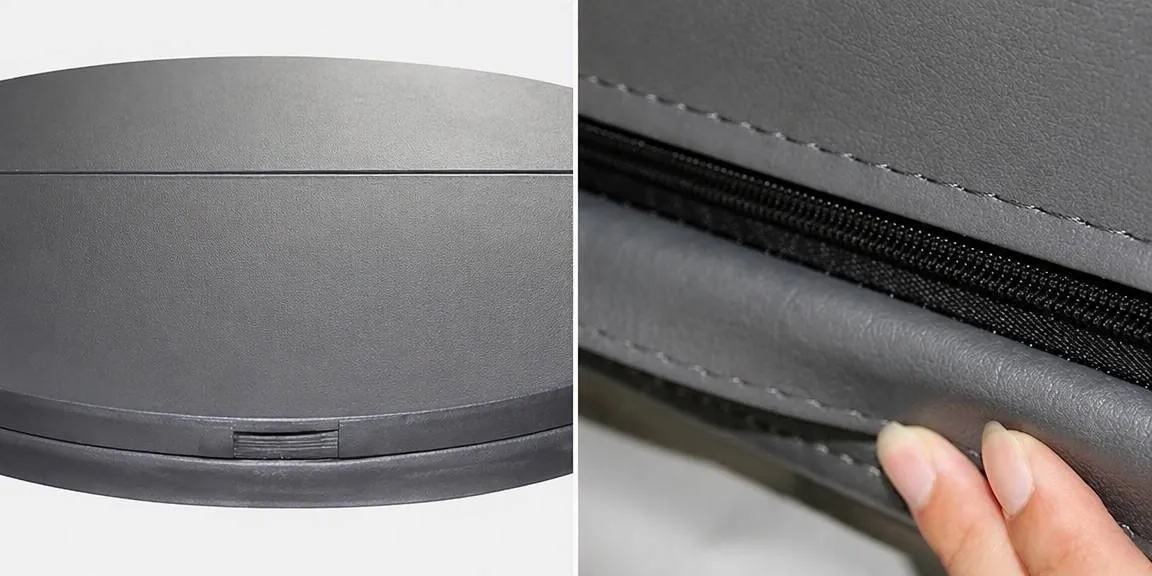Spa cover vinyl skirt and corrosion proof zipper detail