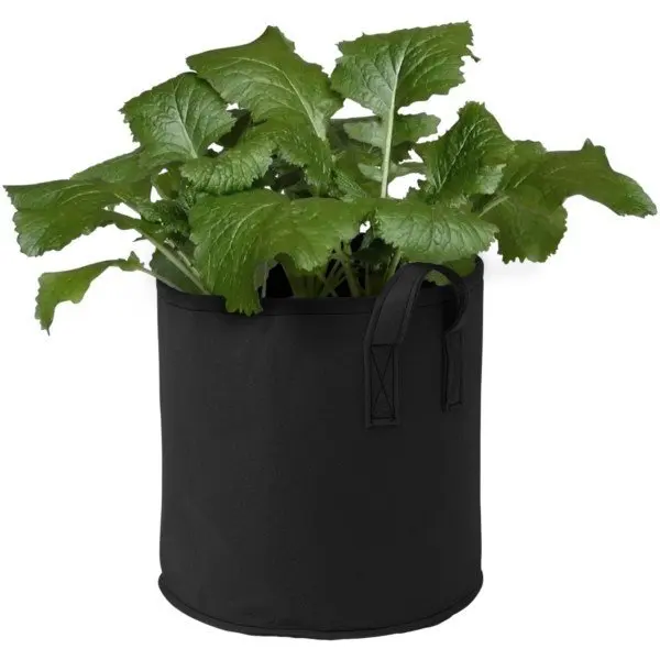 

5 Gallon 7 Gallon 20 gallon 200 gallon Eco-friendly Felt Fabric Plant Grow Pot Garden Potato Tower Plants Planter Grow Bag, Black