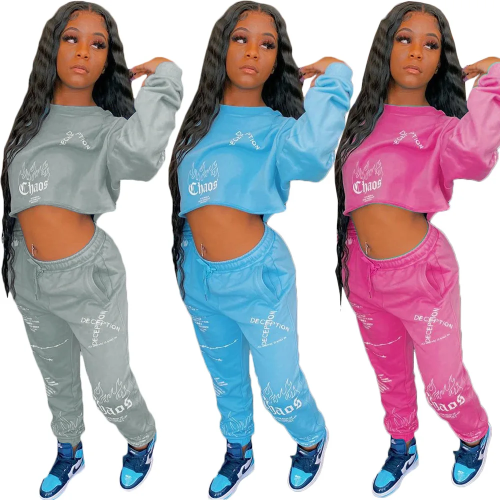 

Women Tracksuit 2 Piece Set Hoodie Pants set Outfits Two Pieces Sweat Pants Women Jogger Sweatsuit Set, Picture