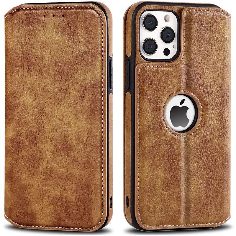 

High Quality Leather Flip Wallet Mobile Phone Case For iPhone 12/iPhone 12 Mini/iPhone 12 Pro/iPhone 11/12 Pro Max Flip Cover