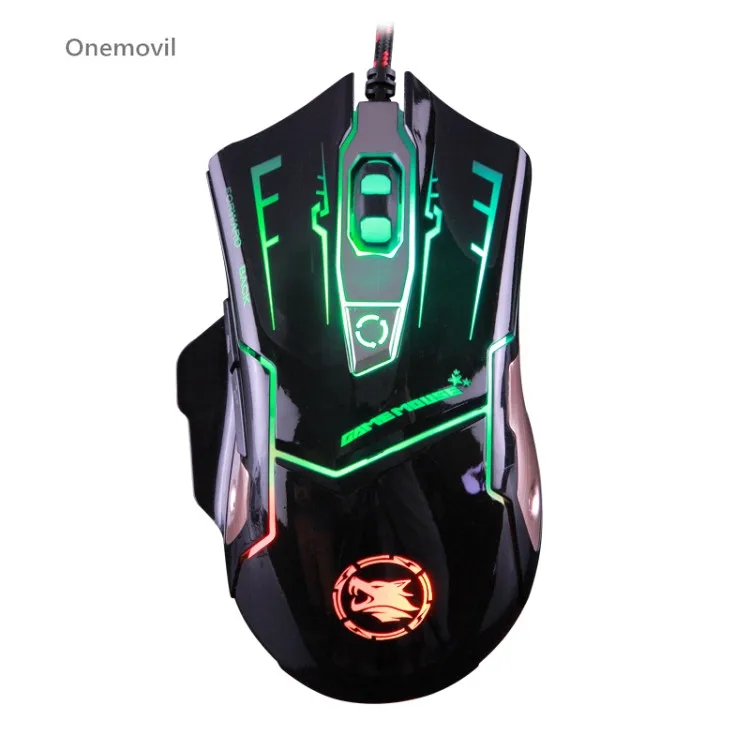 

Hot Selling Gaming Mouse Office Mouse M738 Ergonomics Design Game Backlight USB Computer Wired Mouse, Black white