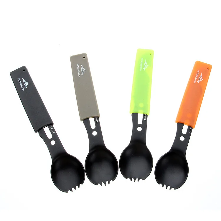 Outdoors Camping Survival Multifunctional Tool Fork Spoon With Whistle
