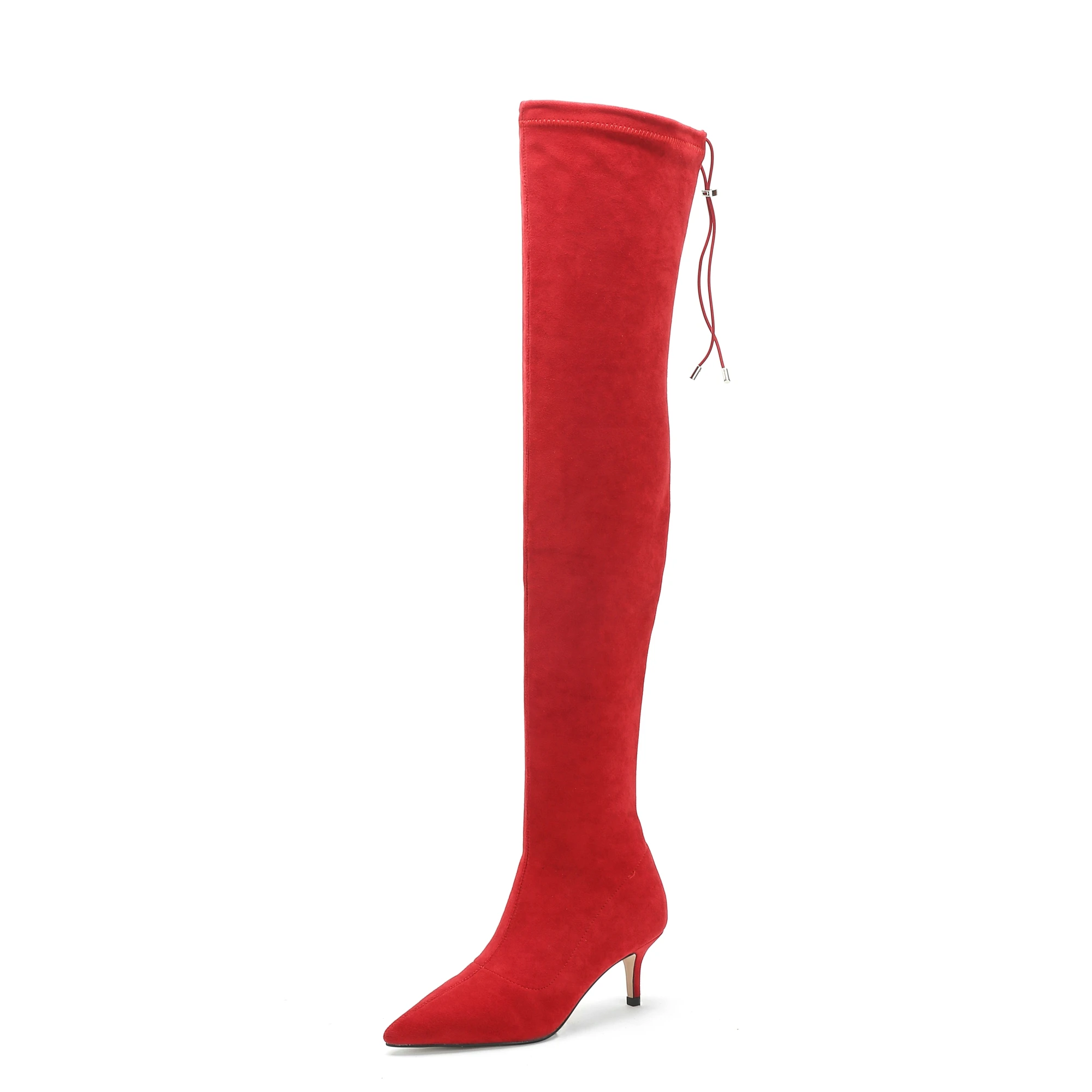 

New Arrivals Mid Heels Ladies Over The Knee Kitten Heels Stretch Long Boots For Women, Customized other color