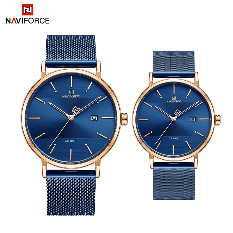 

NAVIFORCE Fashion Couple Watches Quartz Stainless Steel Watches Waterproof Watches, 4 colors