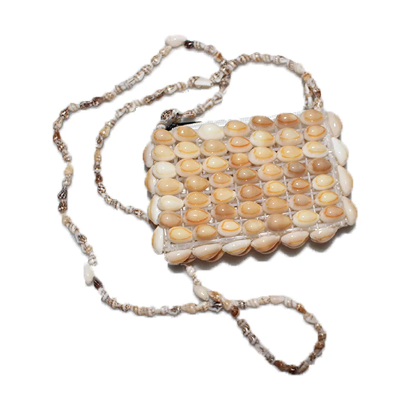

Women Small Conch Round Handbag Evening Bags With Shoulder Bags Female Luxury Natural Conch Wallet, Natural color