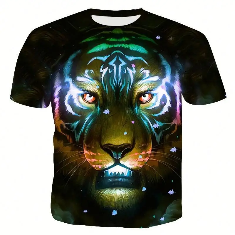 

Colorful Pattern Logo Cartoon Character T-shirt 3d Logo, Custom color