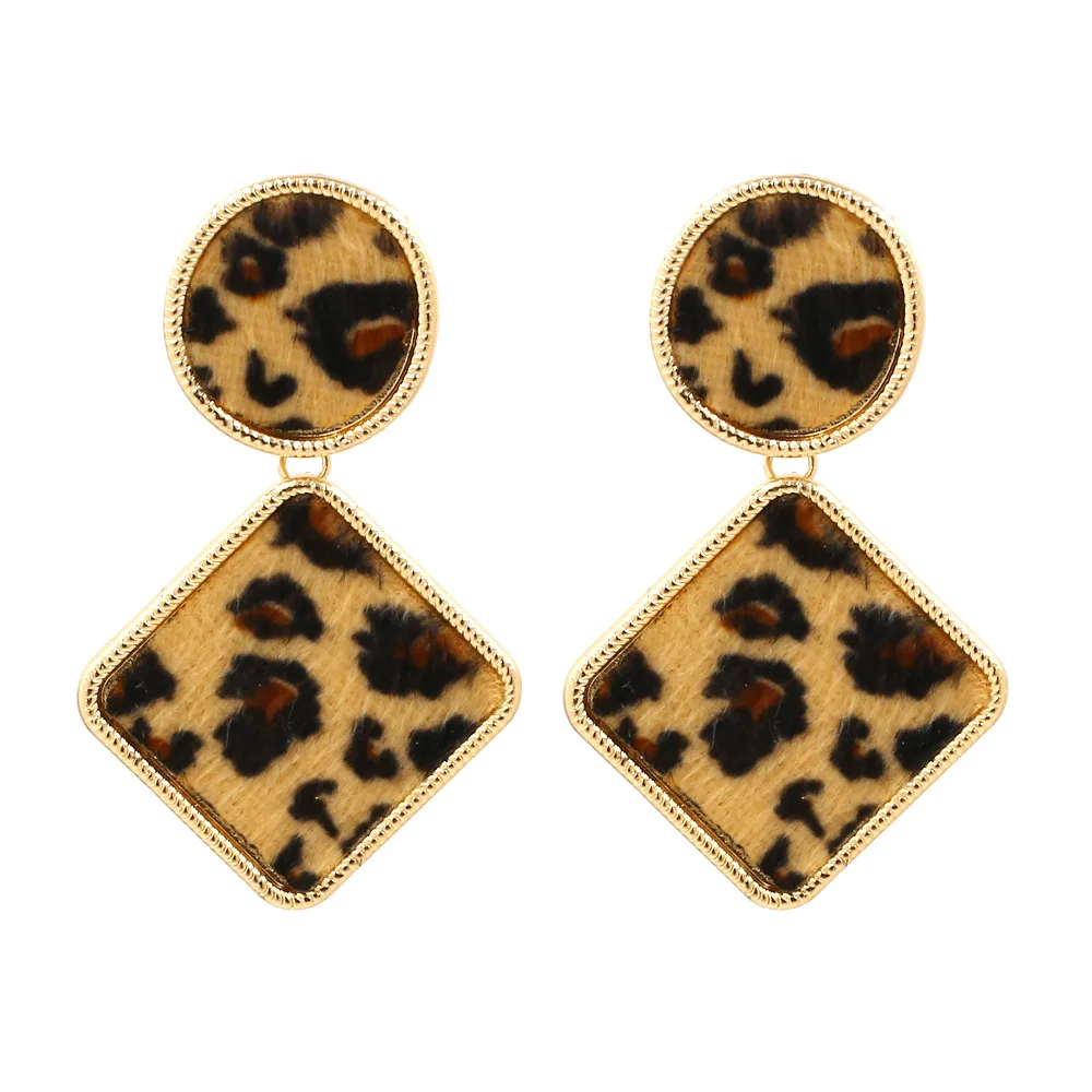 

Wholesale Drop Women Geometric Dangle Earrings Leopard Jewelry