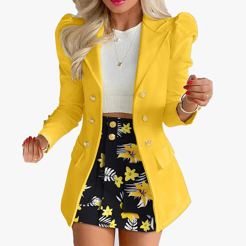 

Autumn and winter newest women's clothing commuting short skirt and jacket suit