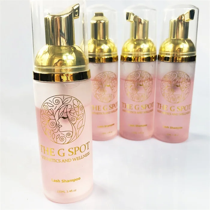 

Customized Lash care kit individual eyelash shampoo clear sensitive lashshampoo set with brushes