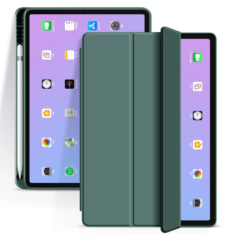 

For 2020 New iPad Air 4 10.9 Inch Soft TPU Case Pencil Holder Shockproof Cover