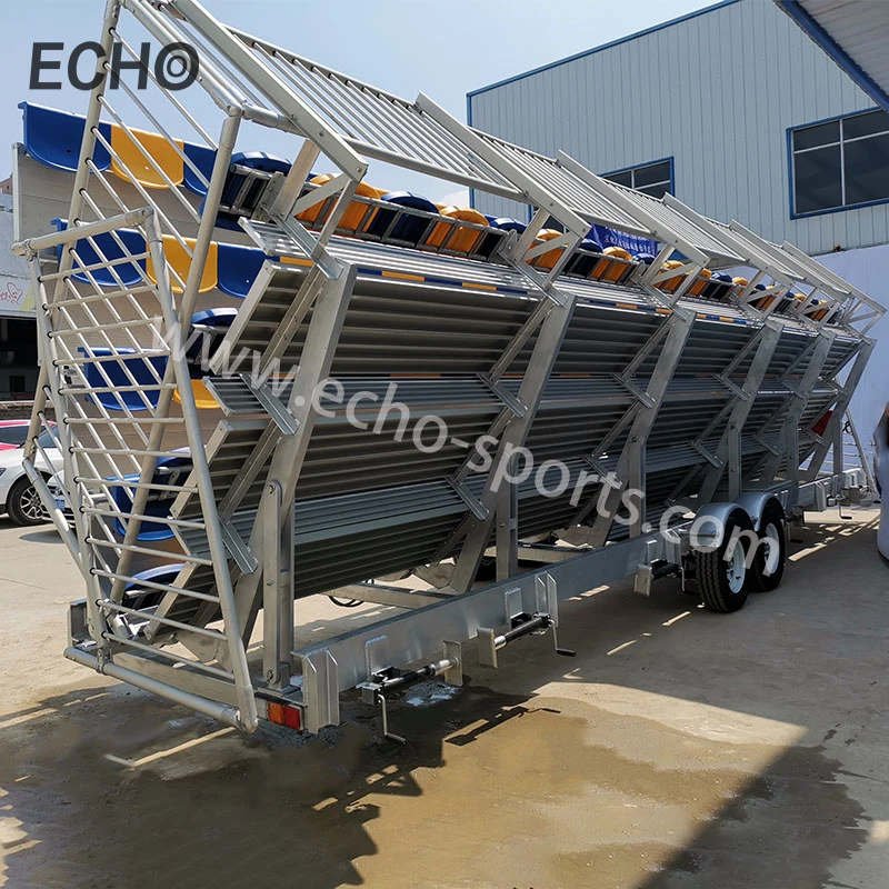 

mobile tip-up foldable portable aluminum grandstand bleacher for stadium arena