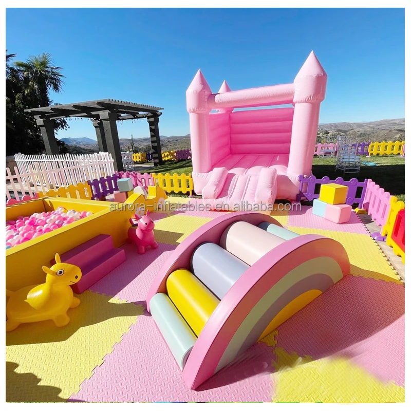 

Factory Soft play climbers playground equipment indoor soft play round ball pit with slide, Customized