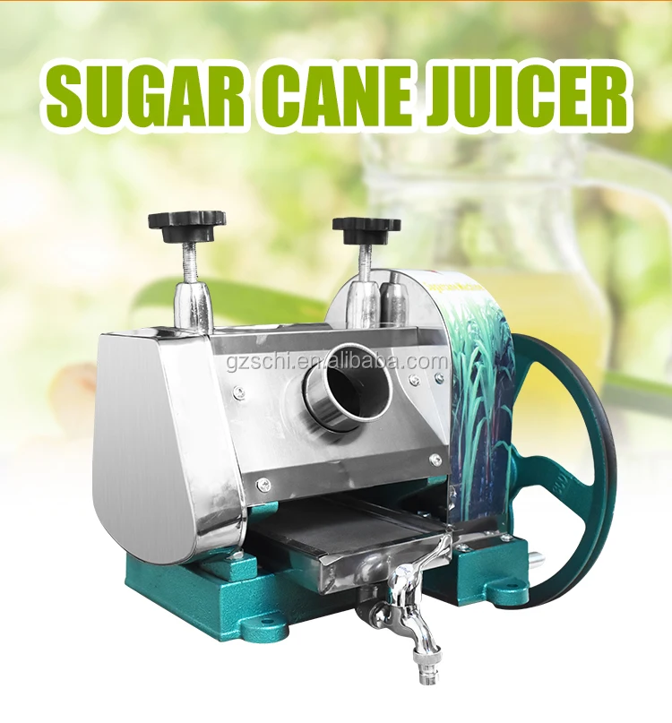 Manual Sugar Cane Juicer Stainless Steel With Wheel Juice Extractor